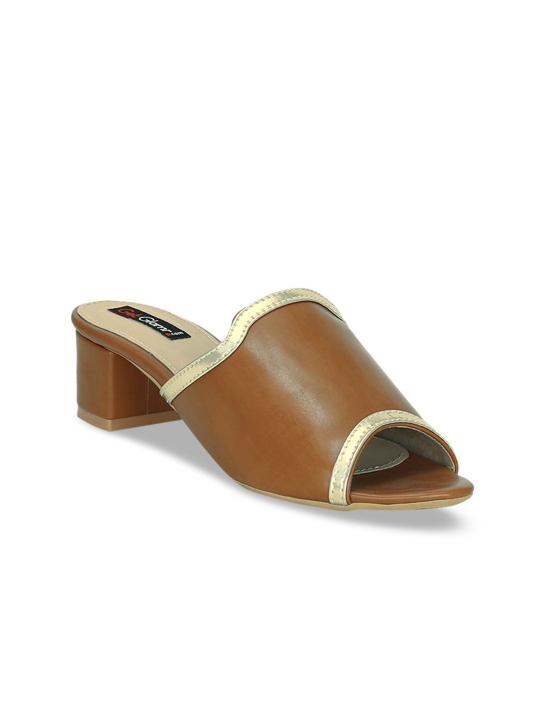 Get Glamr Women Tan Solid Mules Price in India