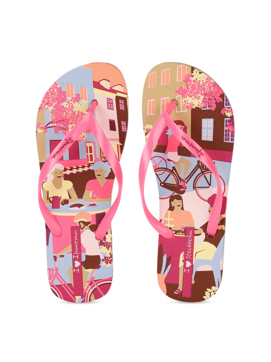 iPanema Women Pink Printed Thong Flip-Flops Price in India