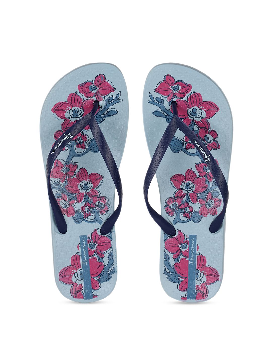 iPanema Women Blue Printed Thong Flip-Flops Price in India