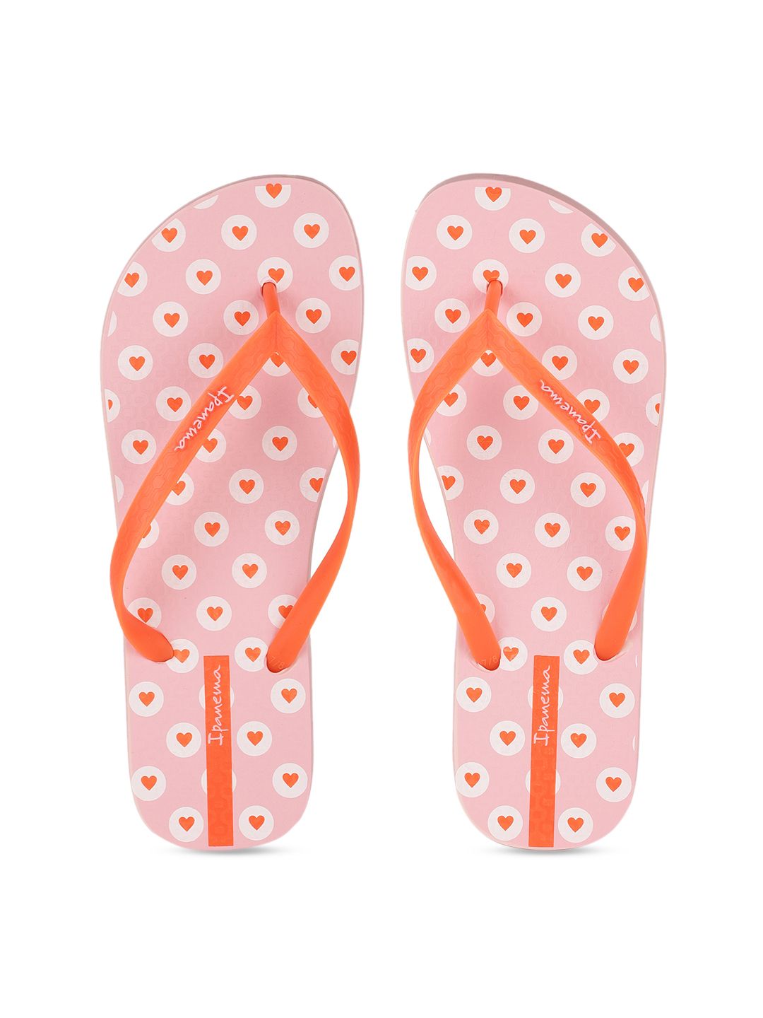 iPanema Women Pink & Orange Printed Thong Flip-Flops Price in India