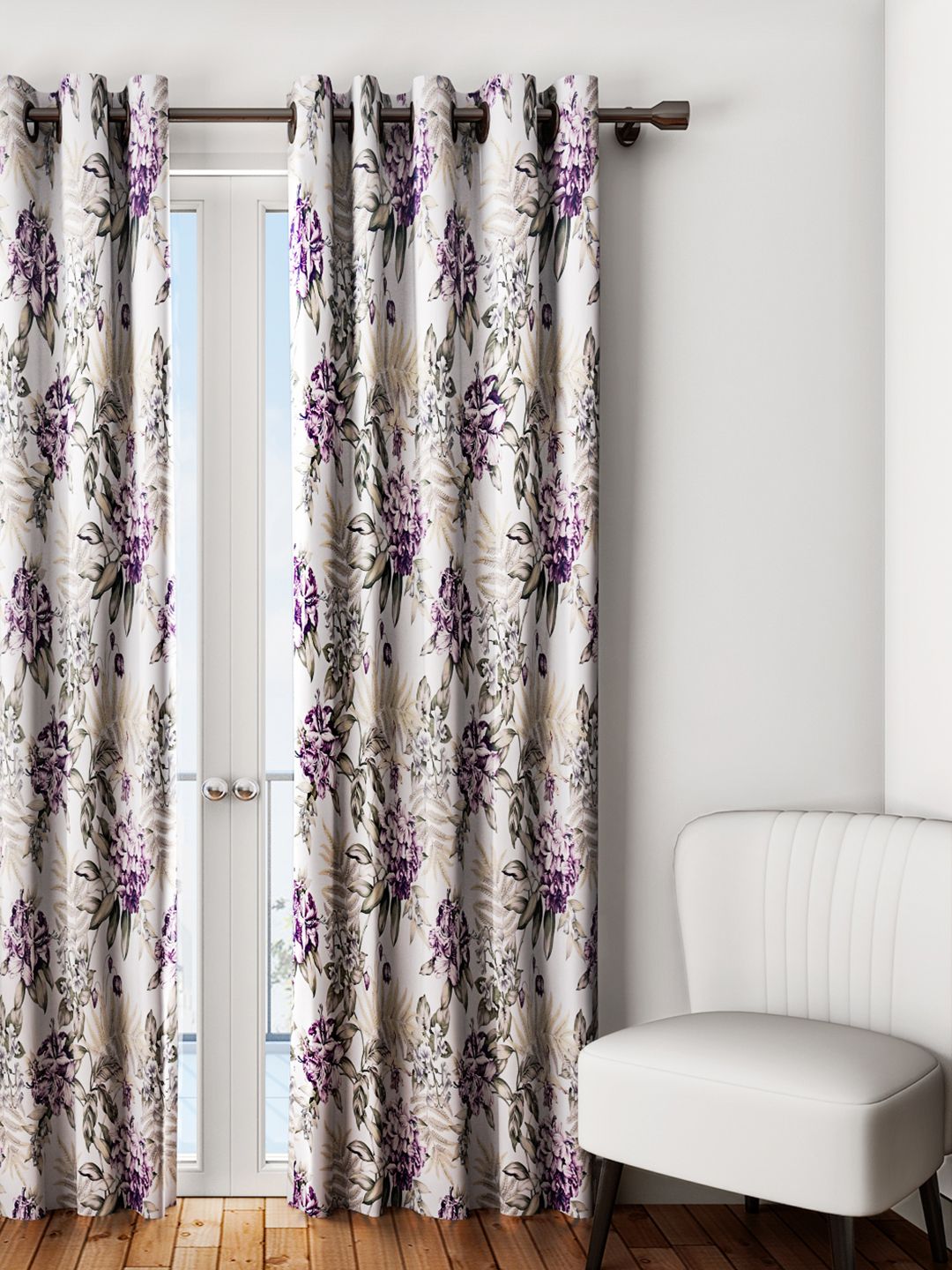 URBAN DREAM Multicoloured Floral Printed Single Long Door Curtains Price in India