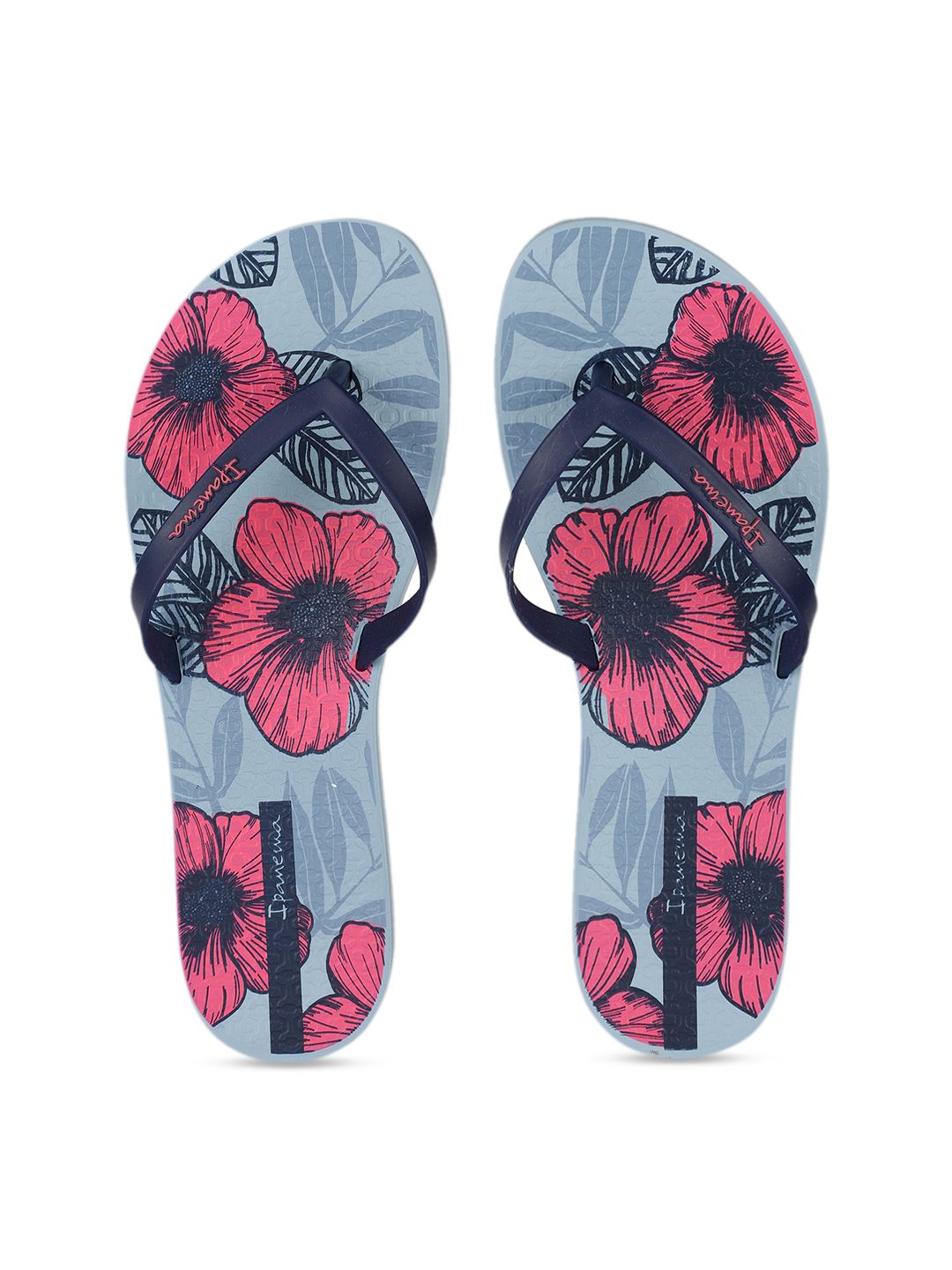 iPanema Women Blue & Pink Printed Thong Flip-Flops Price in India