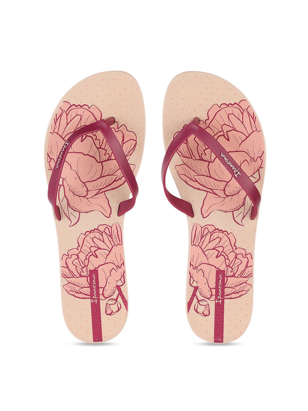 iPanema Women Pink Printed Thong Flip-Flops Price in India