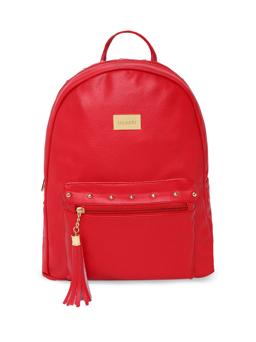 KLEIO Women Red Solid Backpack Price in India