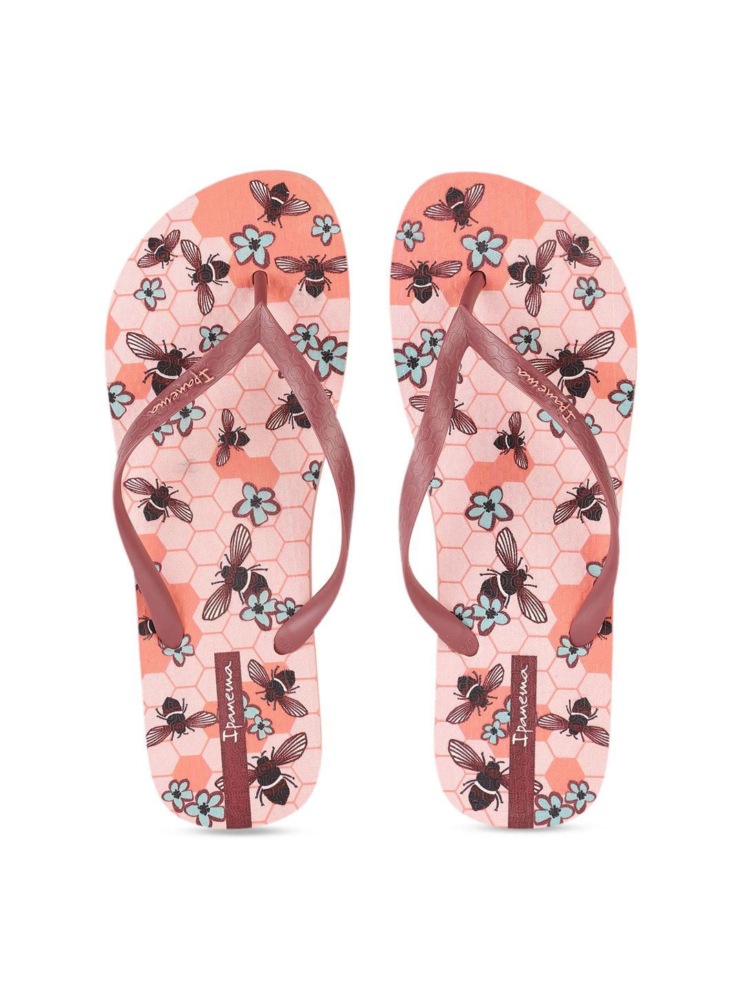 iPanema Women Pink Printed Thong Flip-Flops Price in India