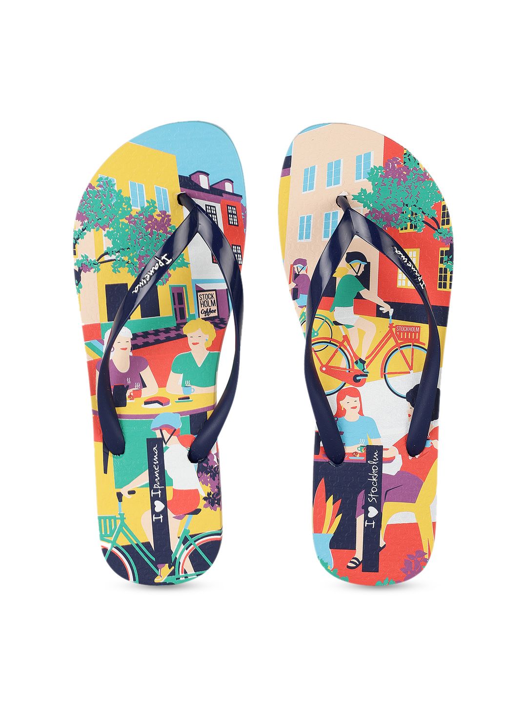 iPanema Women Multicoloured Printed Thong Flip-Flops Price in India