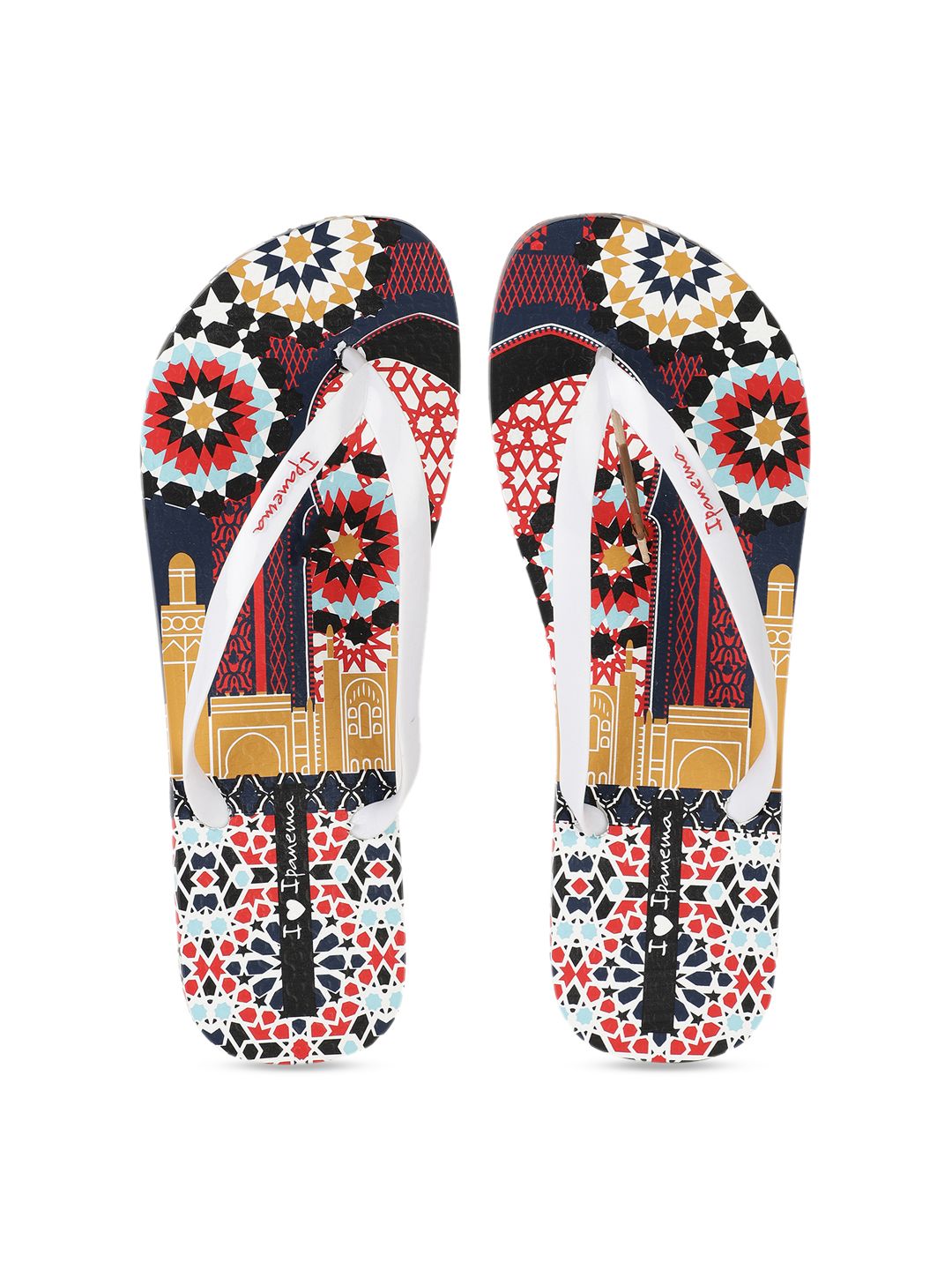 iPanema Women Multicoloured Printed Thong Flip-Flops Price in India