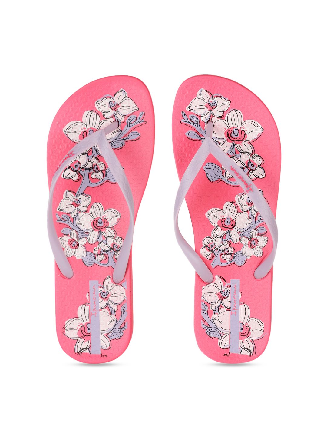 iPanema Women Lavender & Pink Printed Thong Flip-Flops Price in India