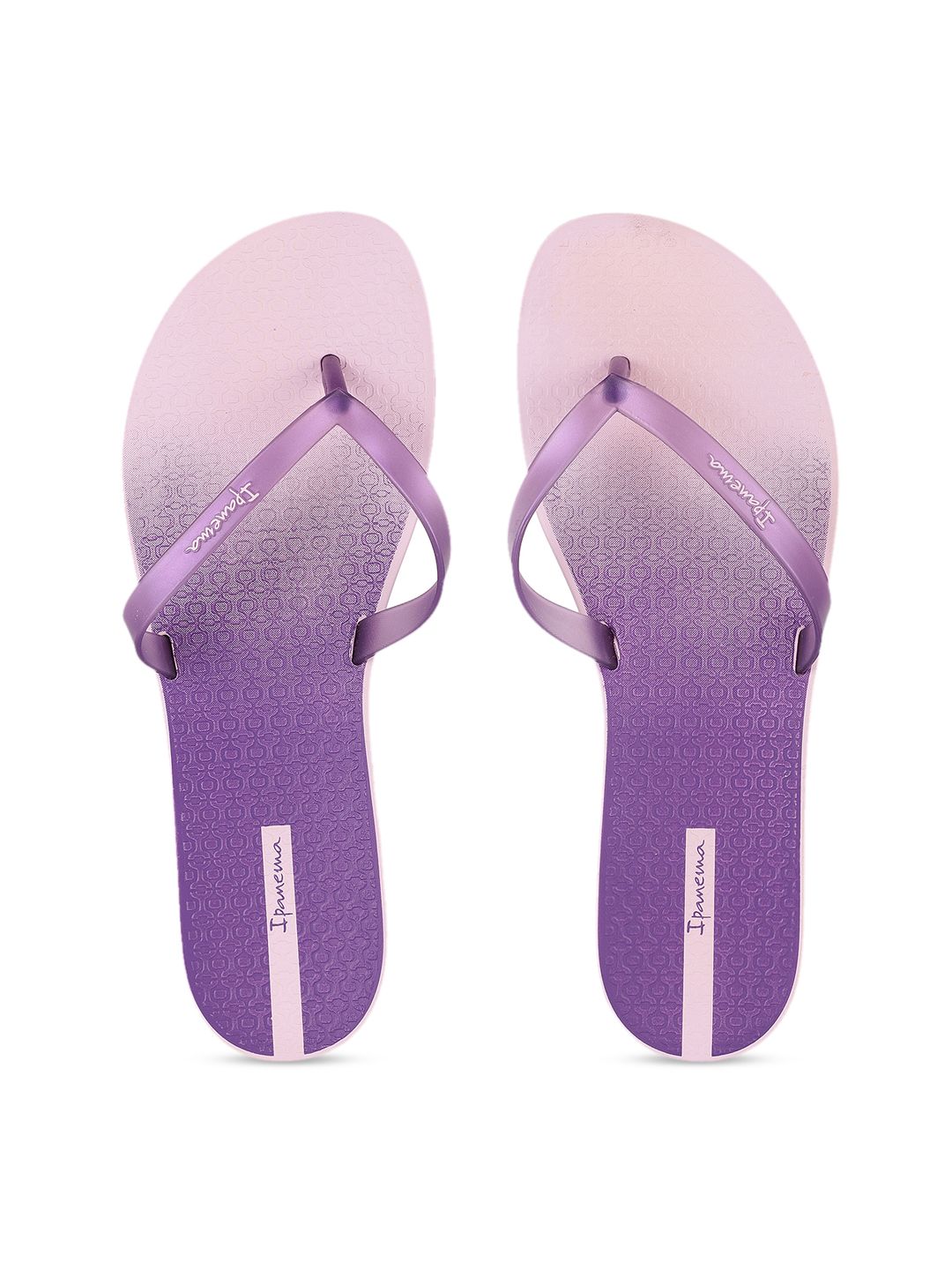 iPanema Women Purple & Pink Printed Thong Flip-Flops Price in India