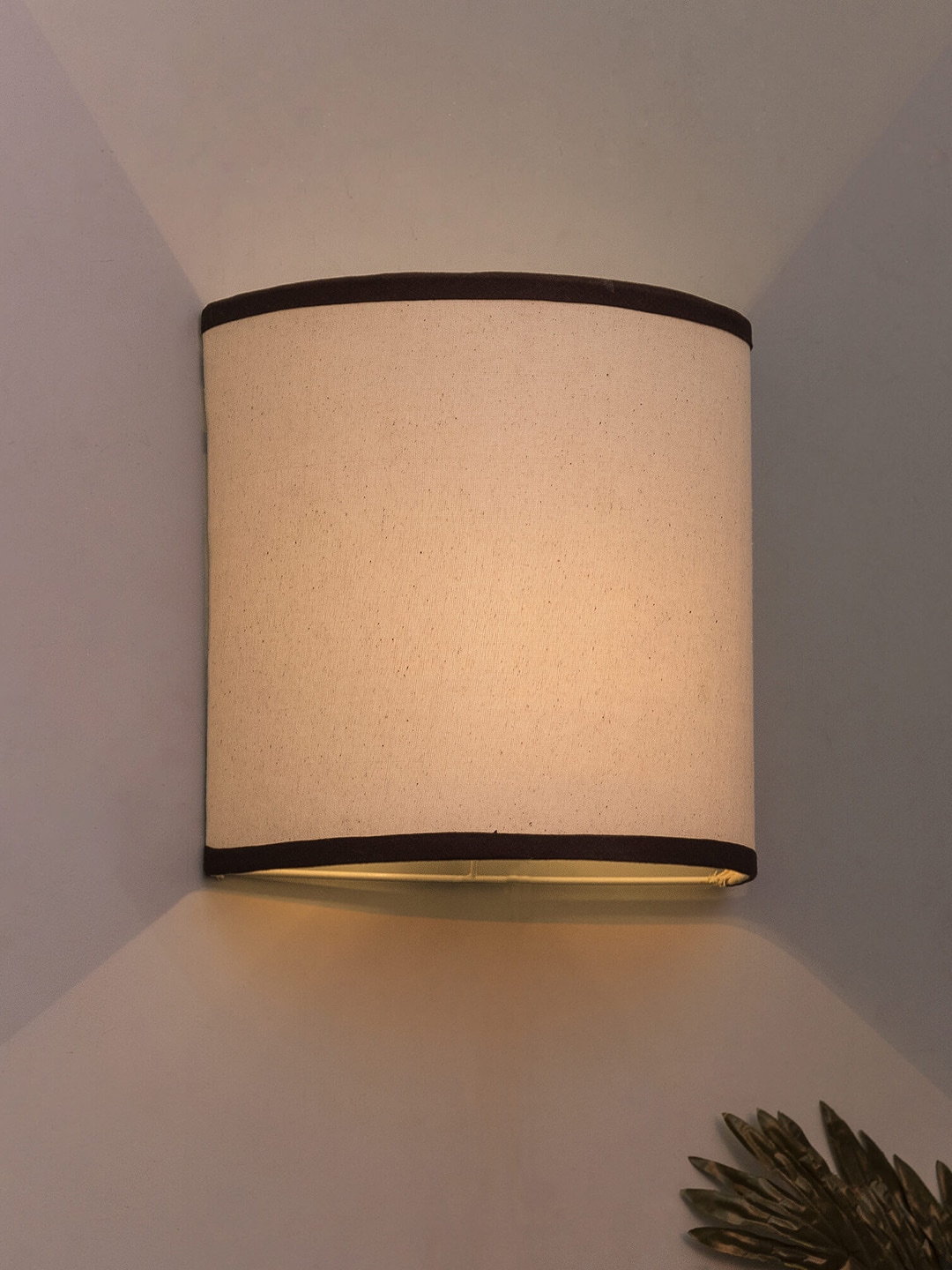 Homesake Beige Solid Wall Flush Mount Light Price in India