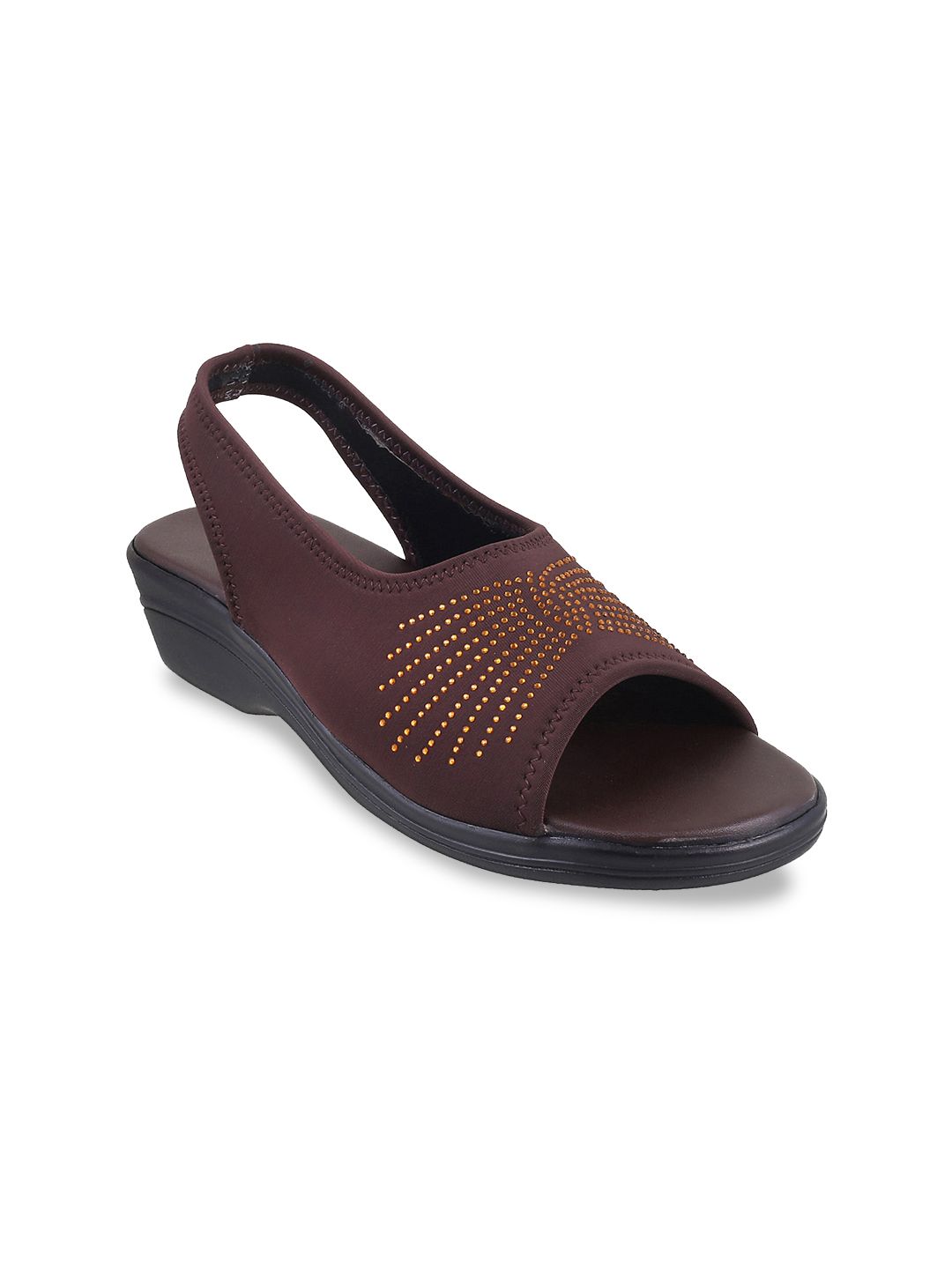 WALKWAY by Metro Women Brown Solid Heels Price in India