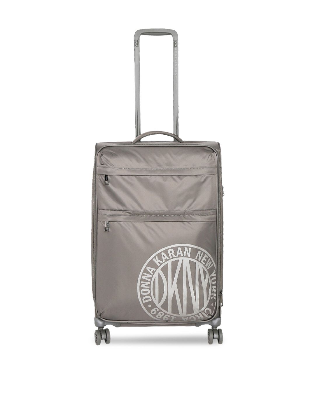 DKNY Unisex Charcoal Solid Urban Sport Soft-Sided Large Trolley Suitcase Price in India