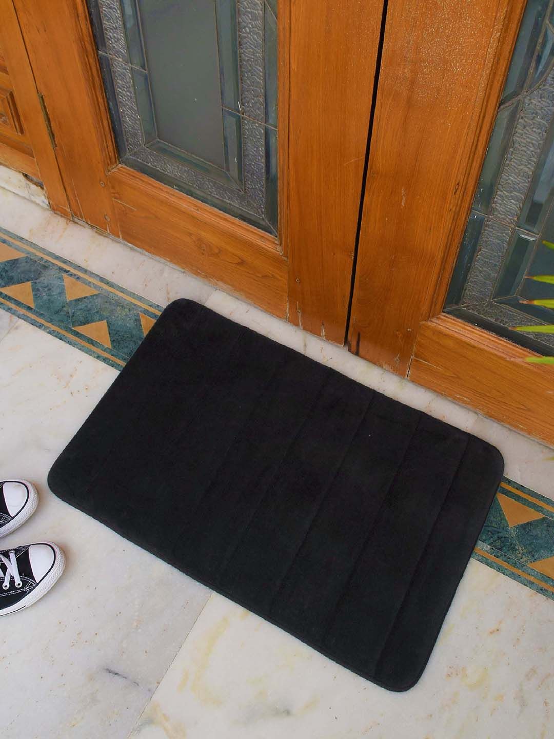 Avira Home Black Anti-Slip Doormat with Rubber Backing Price in India