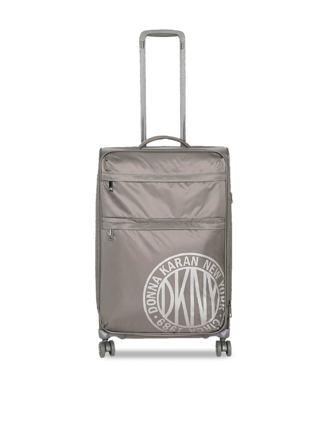 DKNY Unisex Charcoal Solid Urban Sport Soft-Sided Cabin Trolley Suitcase Price in India