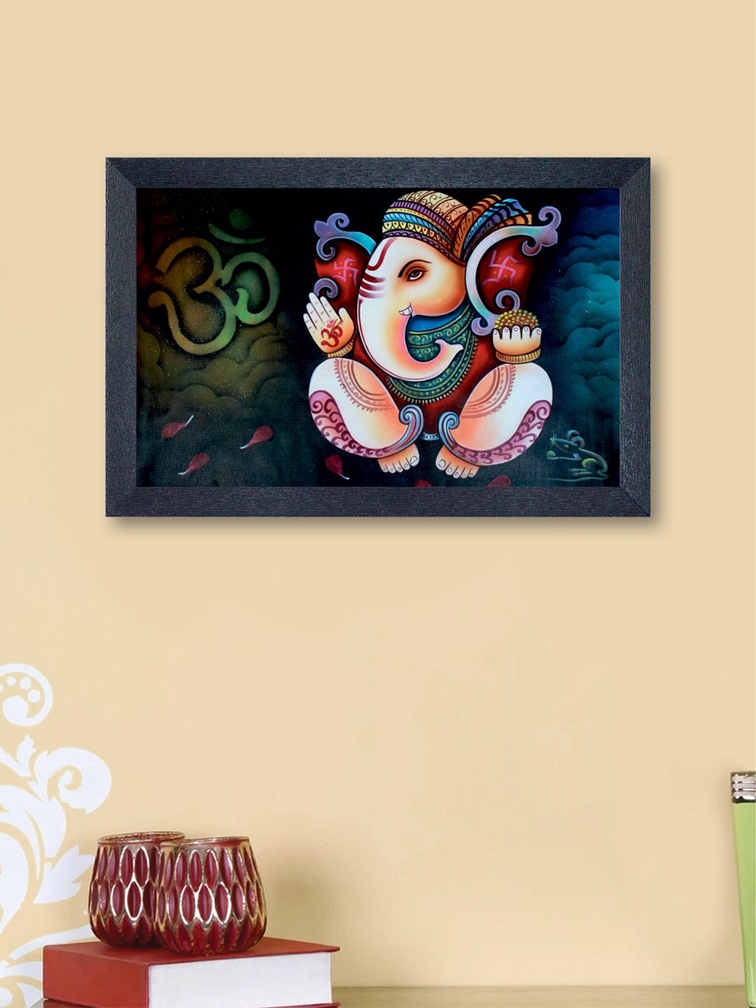 nest ART Multicoloured Lord Ganesha Synthetic Wood Wall Art Price in India