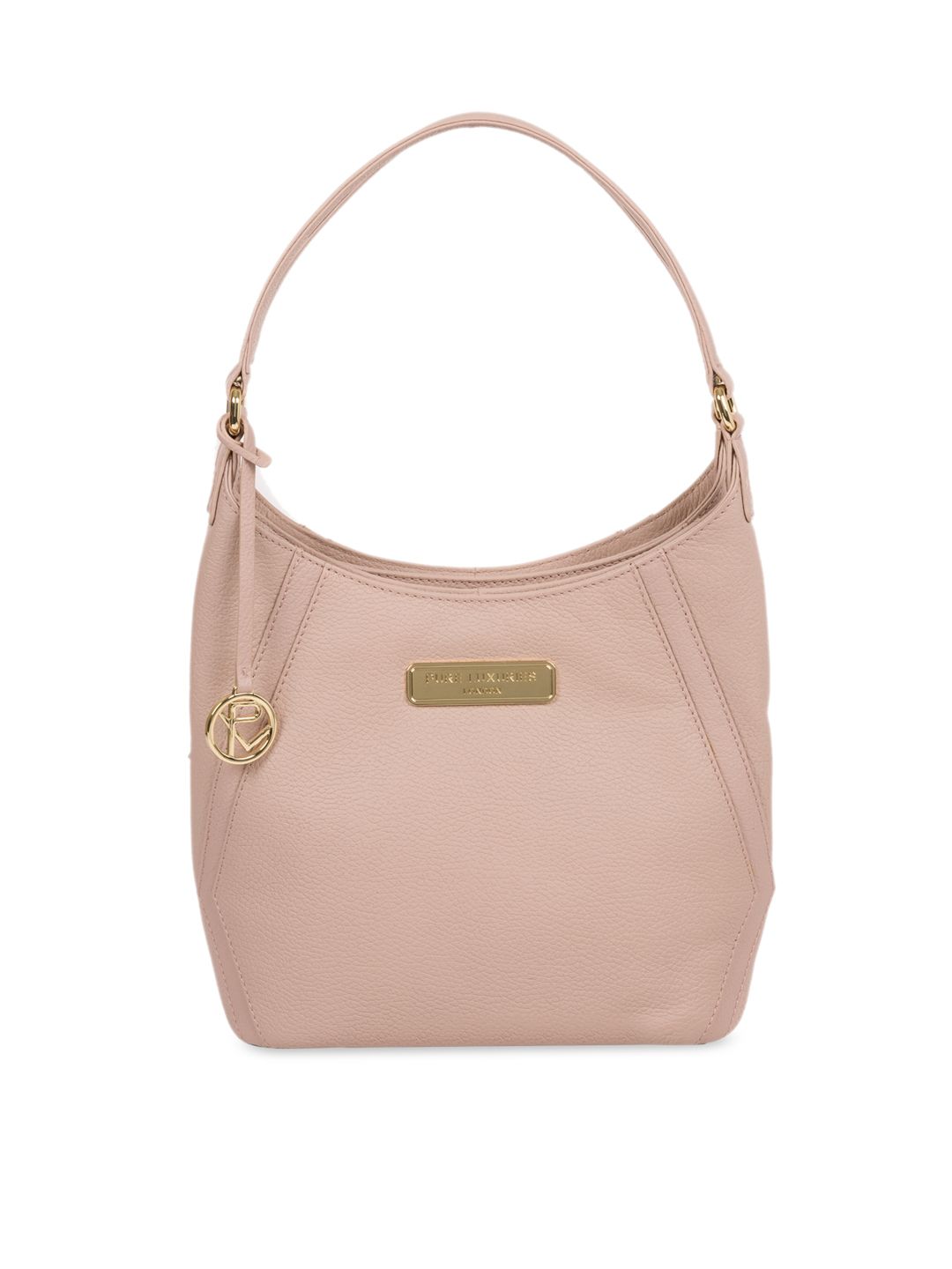 PURE LUXURIES LONDON Women Pink Solid Genuine Leather Abigail Tote Bag Price in India