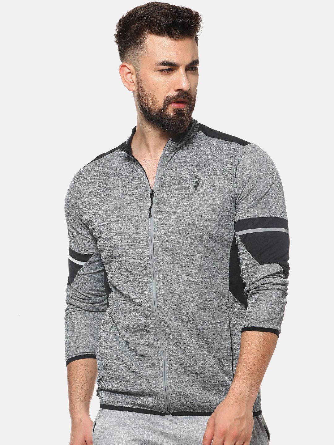CAHOOT Men Grey Solid Sweatshirt