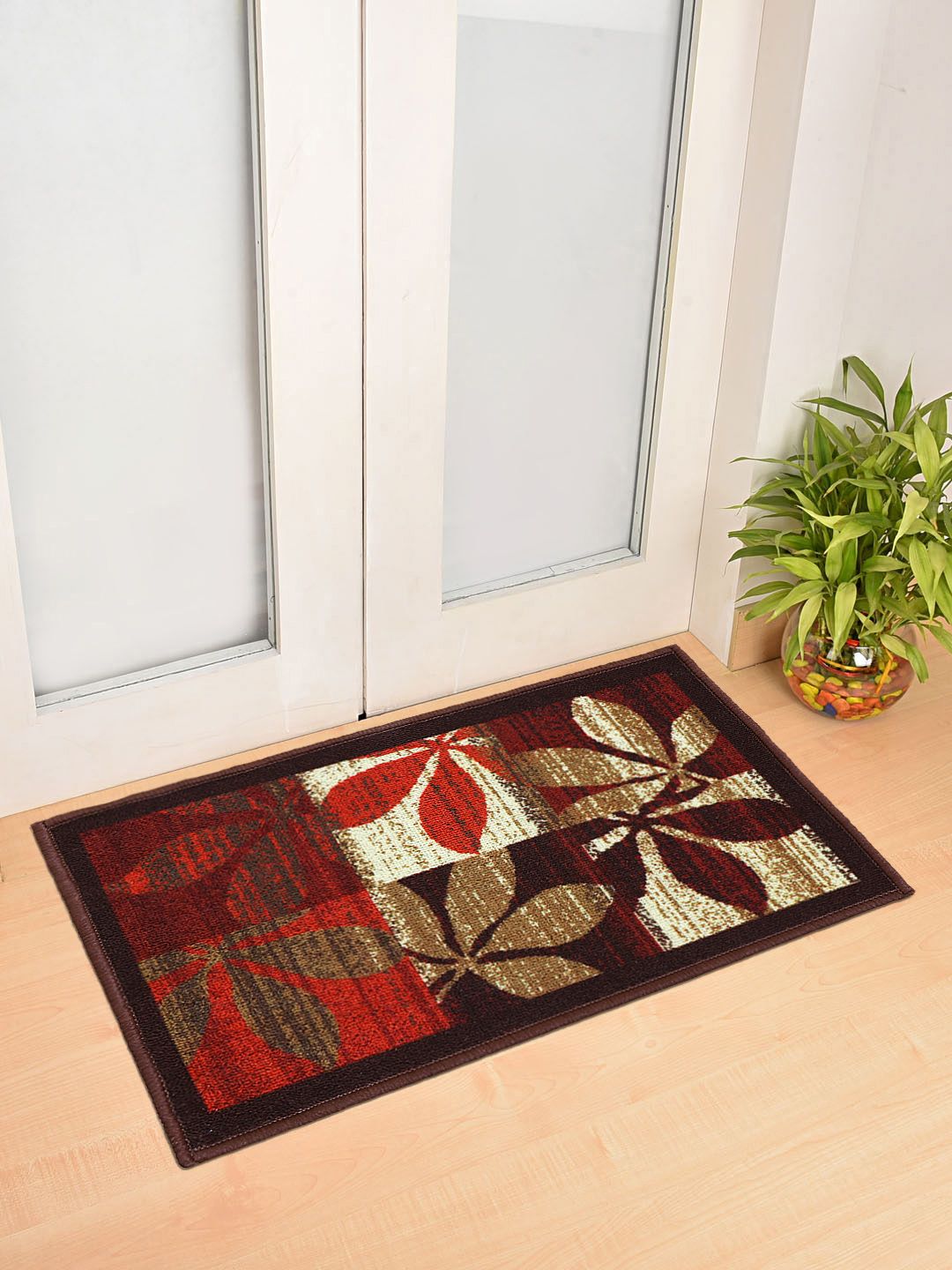 Status Multicoloured Printed Anti-Skid Doormat Price in India