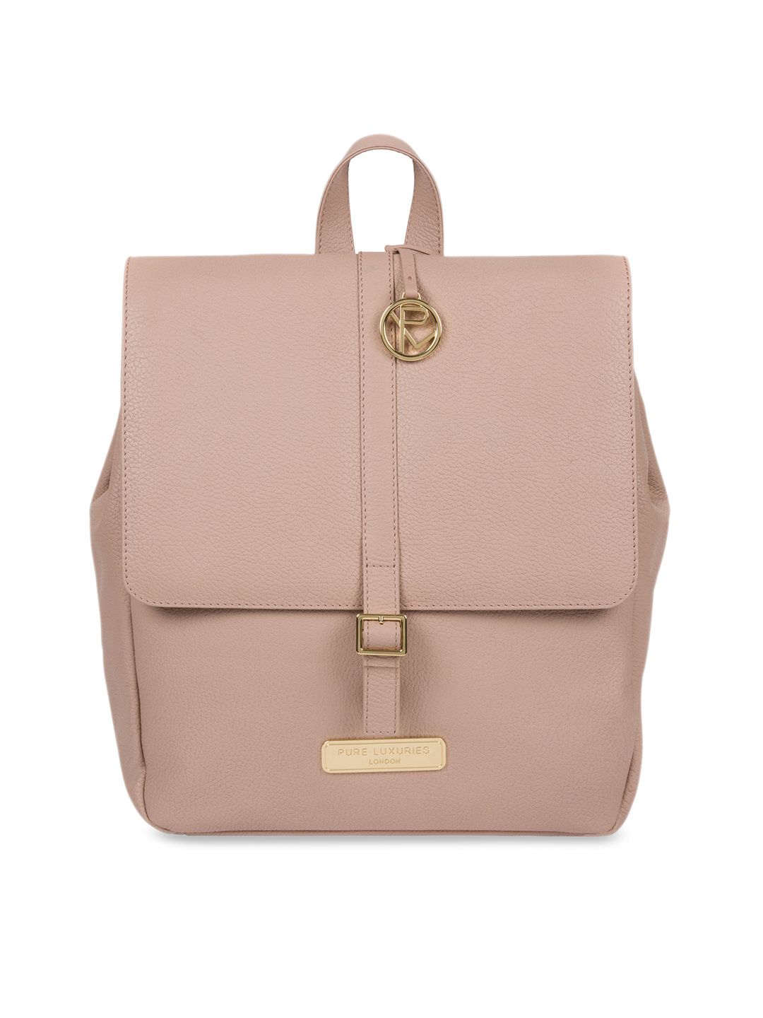 PURE LUXURIES LONDON Women Pink Solid Genuine Leather Daisy Backpack Price in India