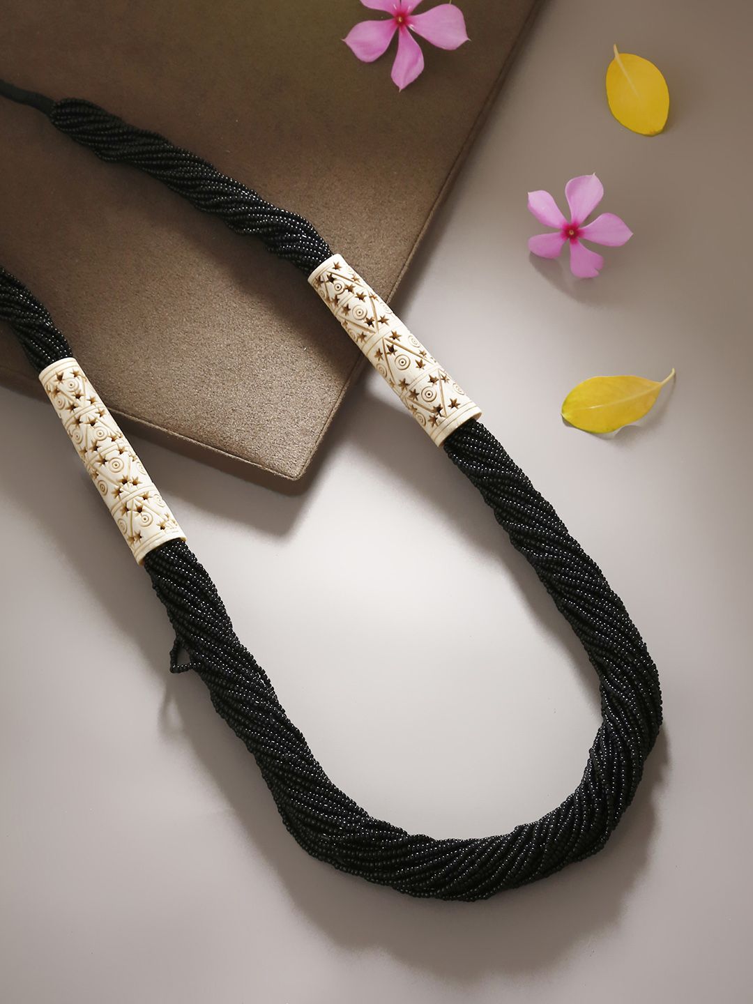 Bamboo Black Metal Handcrafted Necklace Price in India