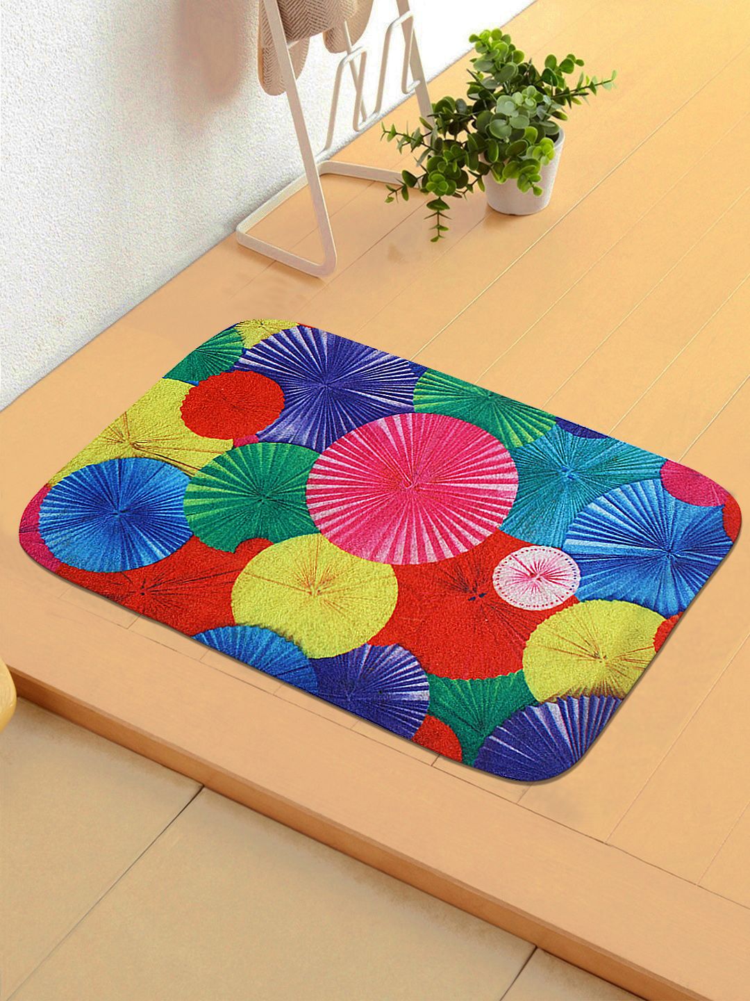 Status Multicoloured 3D Printed Anti-Skid Doormat Price in India