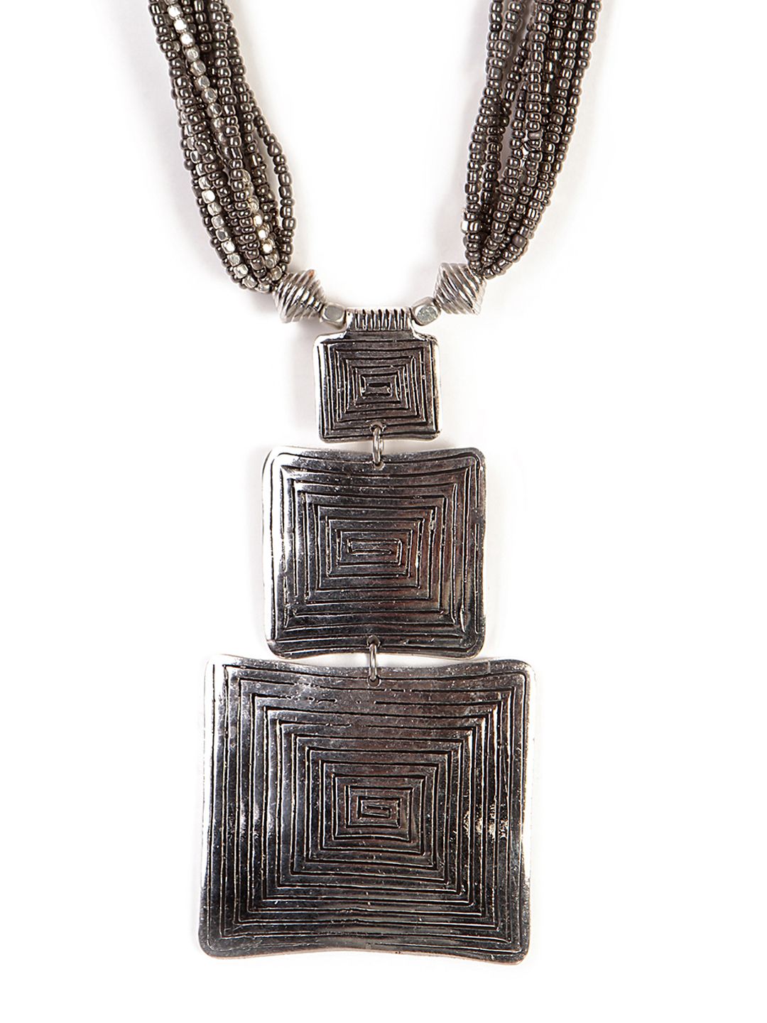 Bamboo tree Women Silver-Toned Handcrafted Necklace Price in India