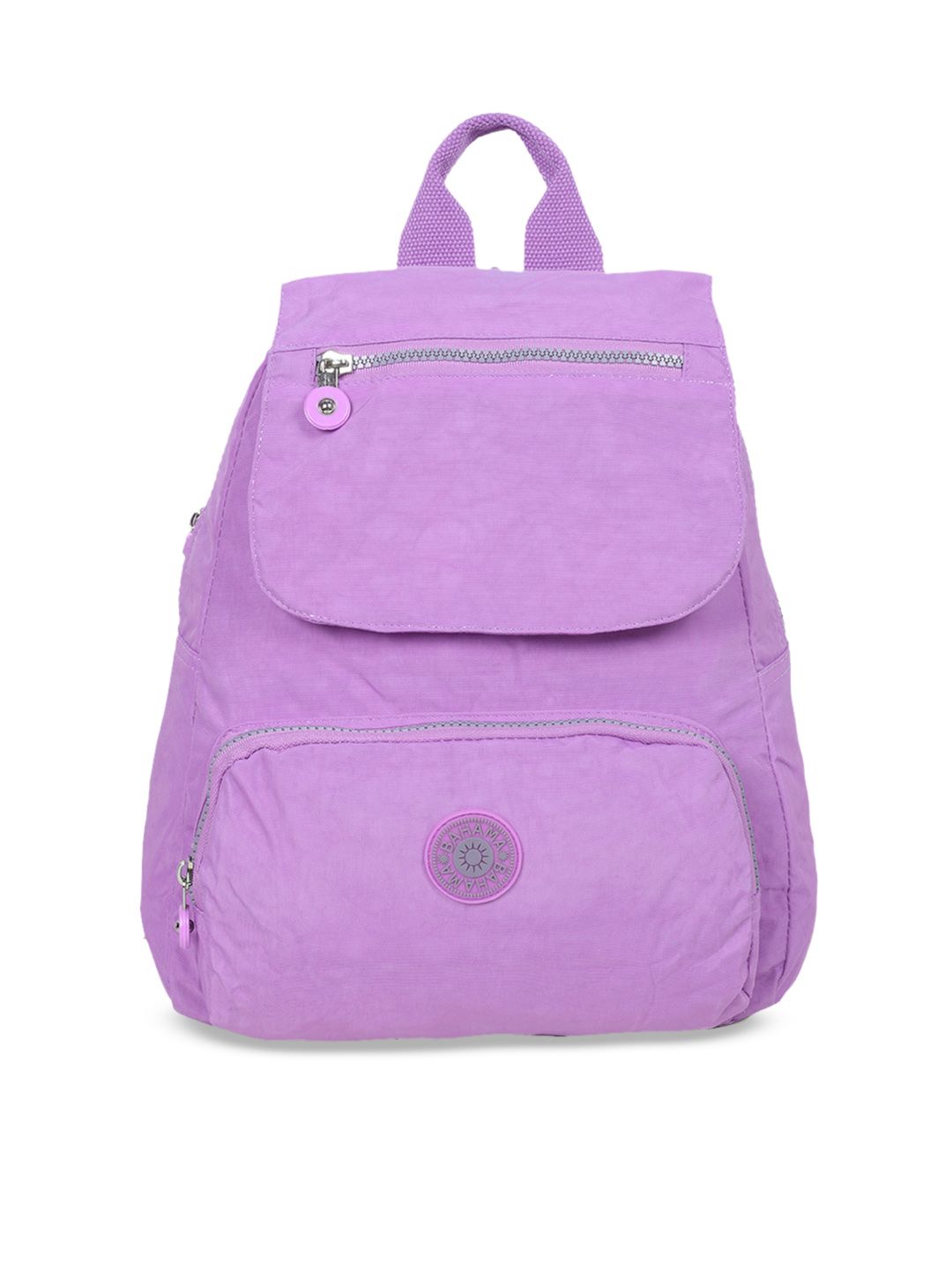 BAHAMA Crinkle Range Unisex Purple Solid Backpack Price in India