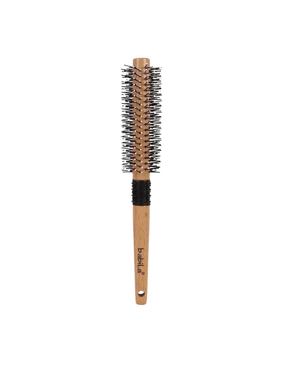 babila Unisex Beige Round Wooden Brush HB-V560