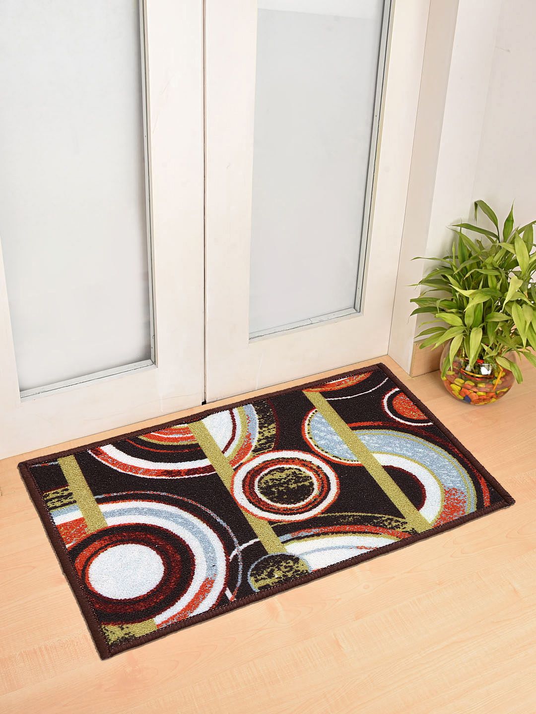 Status Multicoloured Printed Anti-Skid Doormat Price in India