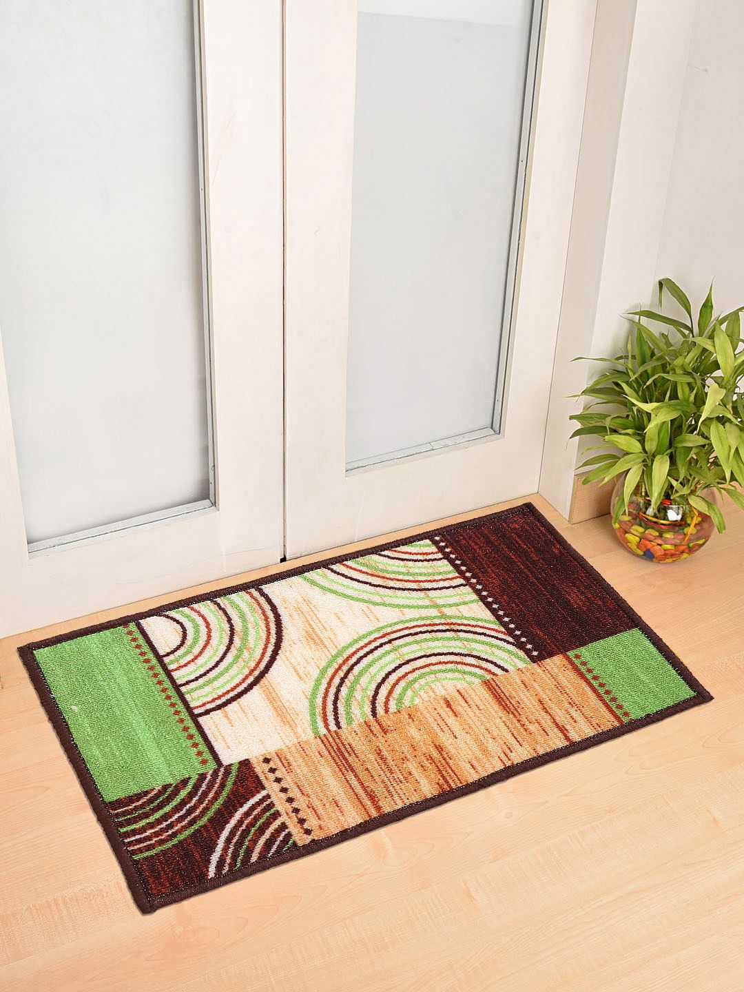 Status Multicoloured Printed Anti-Skid Doormat Price in India