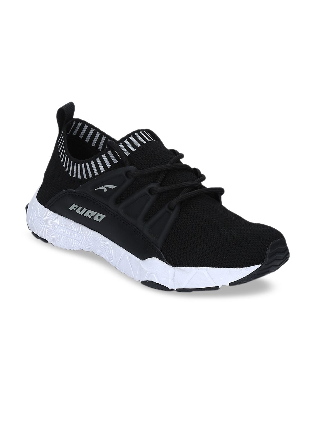 FURO by Red Chief Women Black Mesh Mid-Top Running Shoes Price in India