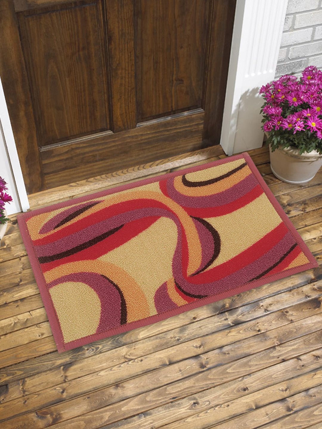 BIANCA Set of 3 Patterned Anti-Skid Doormats Price in India