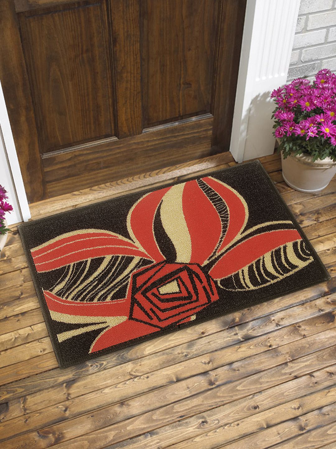 BIANCA Set of 3 Printed Anti-Skid Doormats with HD Rubber Backing Price in India