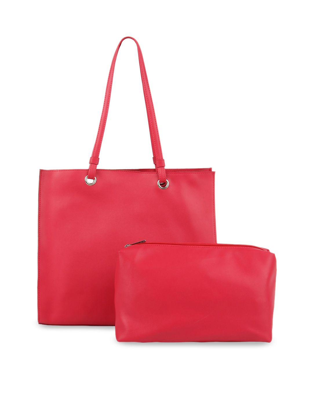 Toteteca Pink Solid Tote Bag Price in India