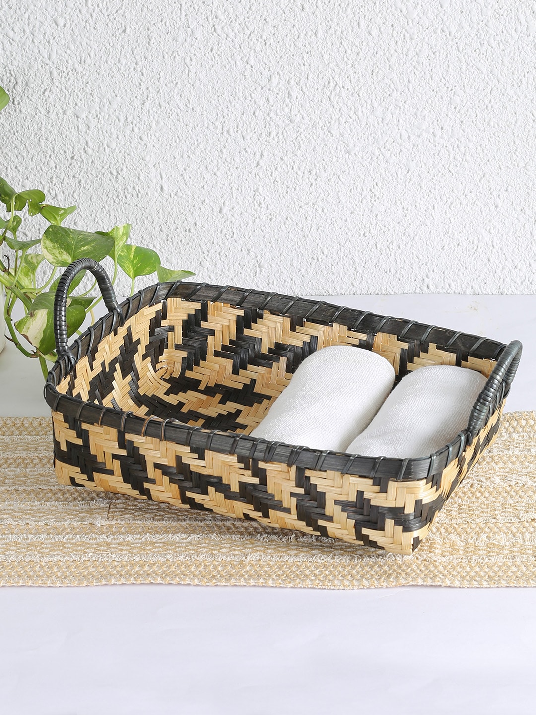 House This Black Bamboo Organiser Basket Price in India