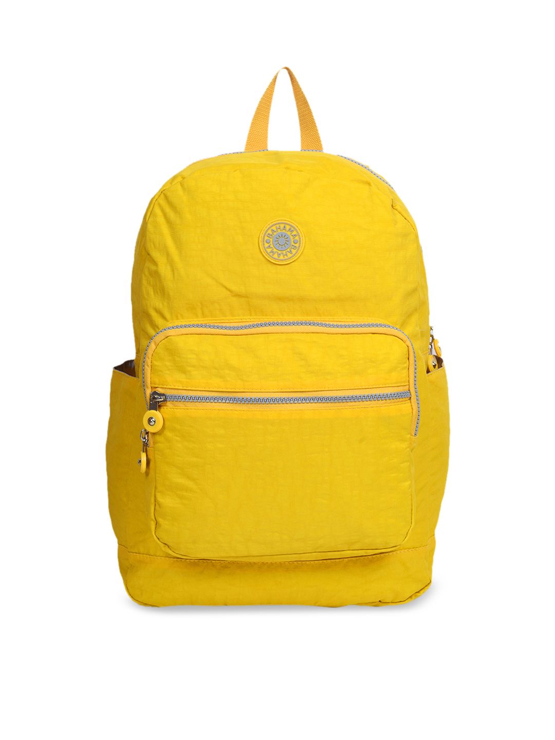 BAHAMA Unisex Yellow Solid Backpack Price in India