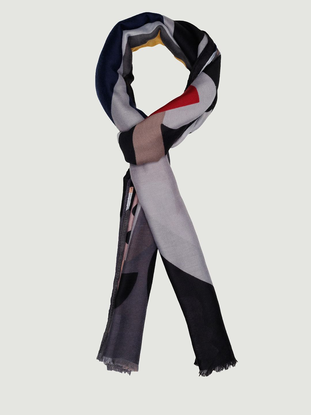 Buy FabSeasons Women Grey & Black Printed Scarf - Scarves for