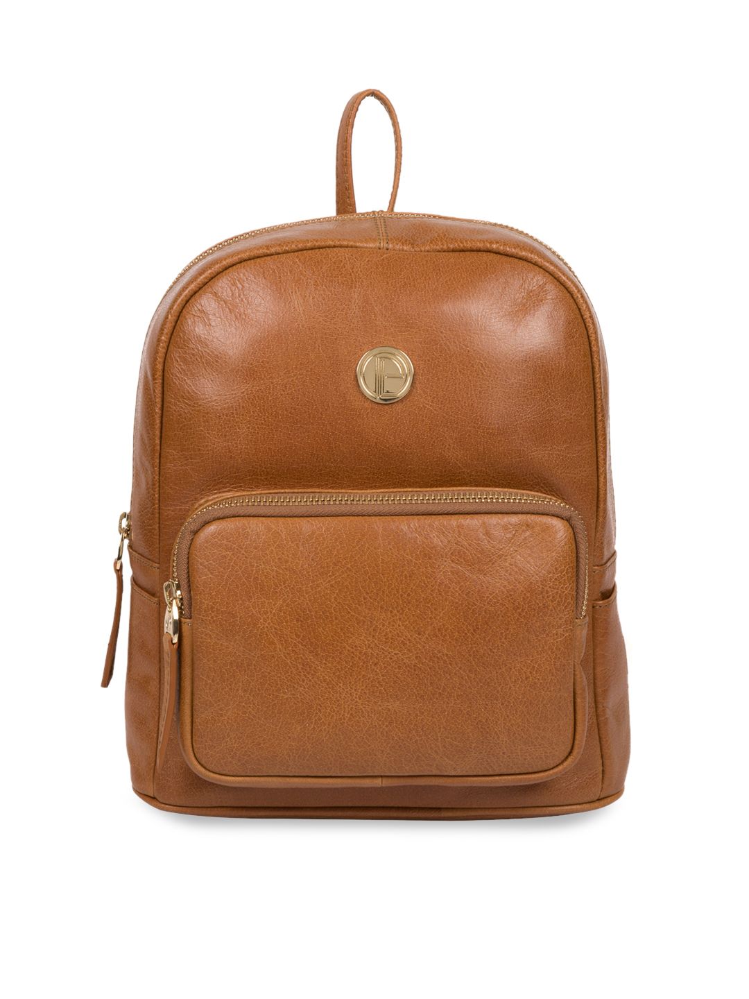 PURE LUXURIES LONDON Women Tan Brown Solid Genuine Leather Cora Backpack Price in India