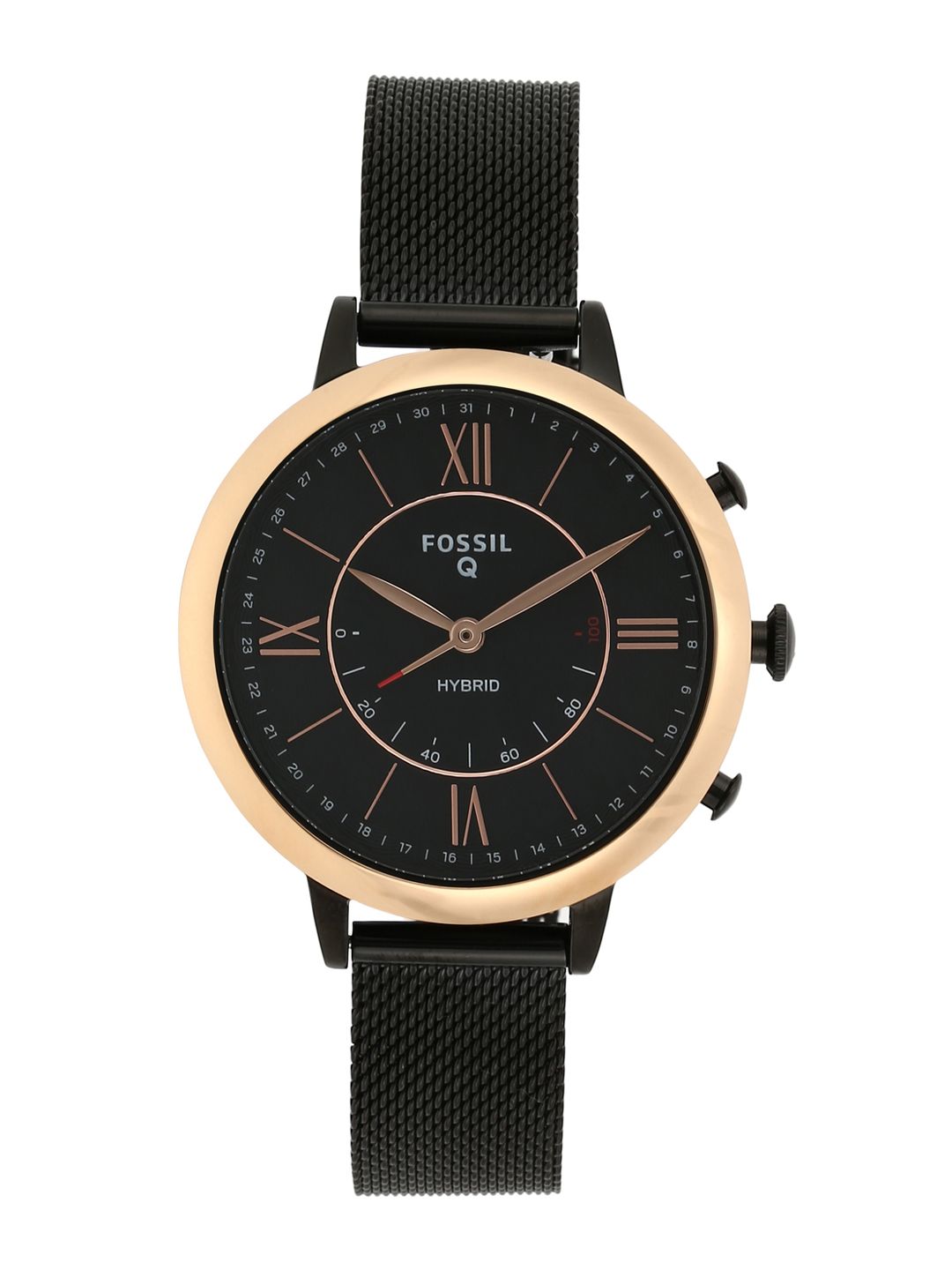 Fossil Jacqueline Women Black Analog Hybrid Watch FTW5030 Price in India