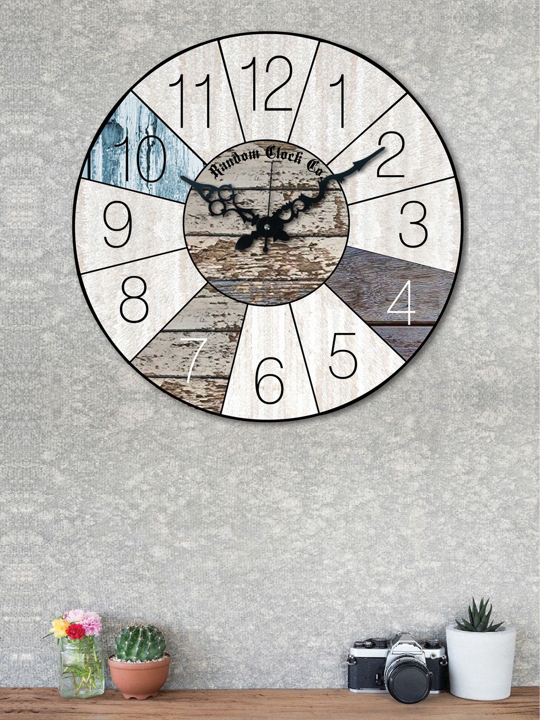 RANDOM Multicoloured Round Printed Analogue Wall Clock Price in India