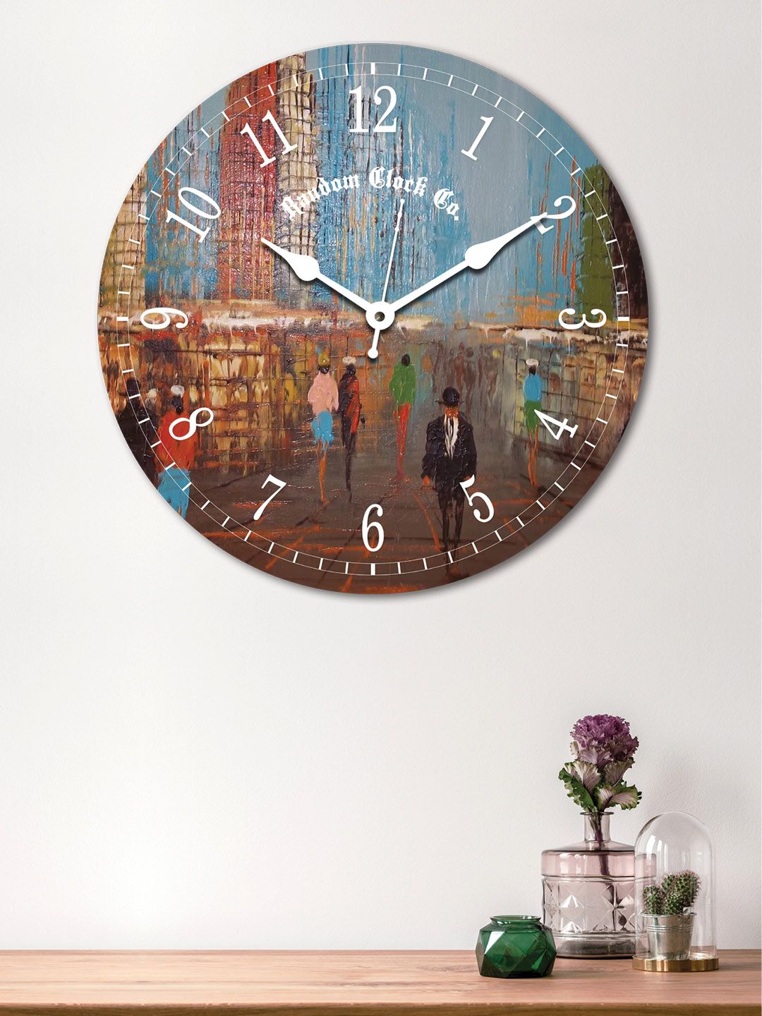 RANDOM Multicoloured Round Printed Analogue Wall Clock Price in India