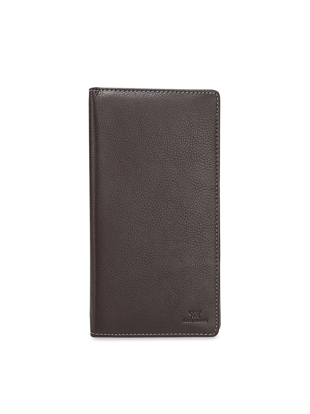 Aditi Wasan Unisex Brown Leather Solid Passport Holder Price in India