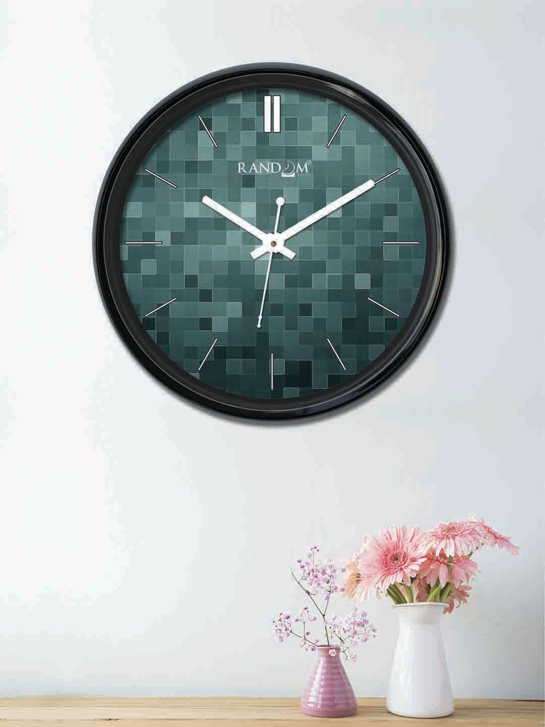 RANDOM Sea Green Round Printed 30 cm Analogue Wall Clock Price in India