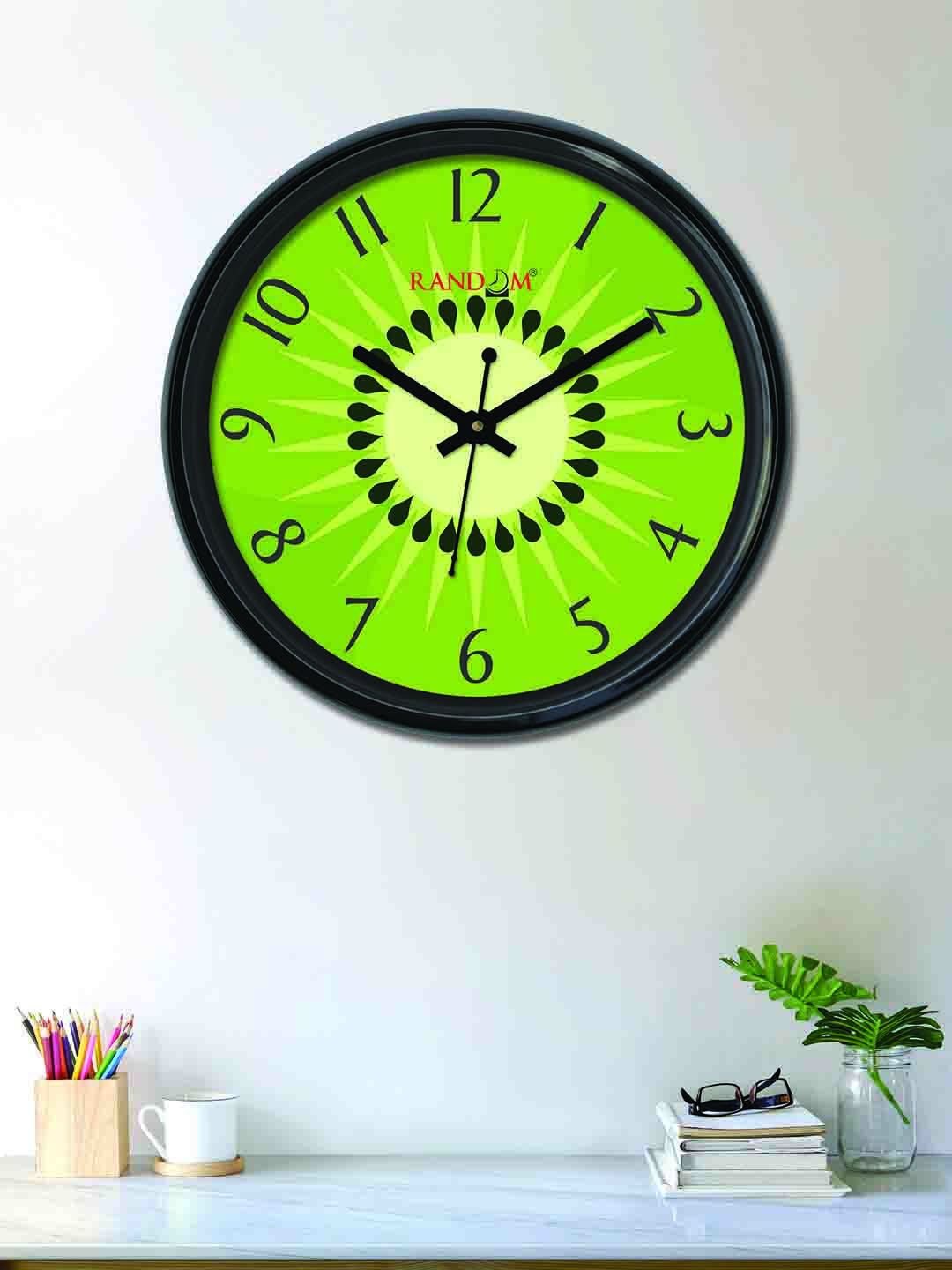 RANDOM Green Round Printed 30 cm Analogue Wall Clock Price in India