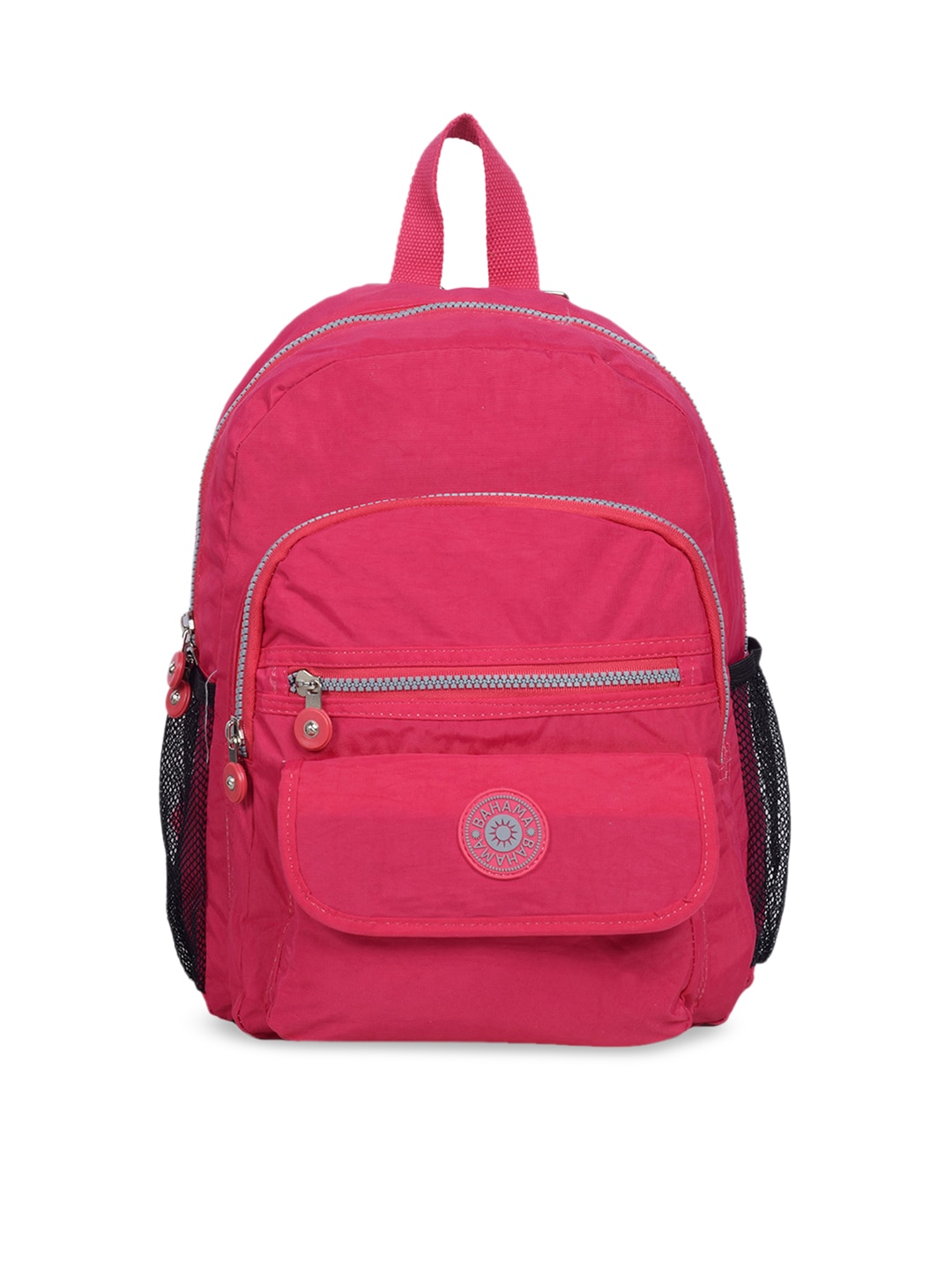 BAHAMA Crinkle Unisex Red Solid Backpack Price in India