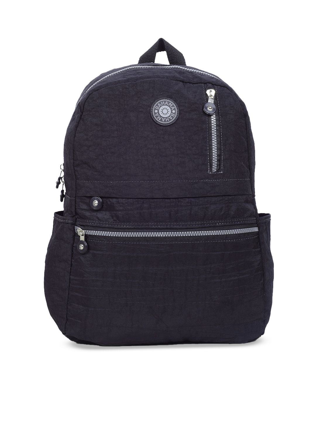 BAHAMA Crinkle Unisex Black Solid Backpack Price in India