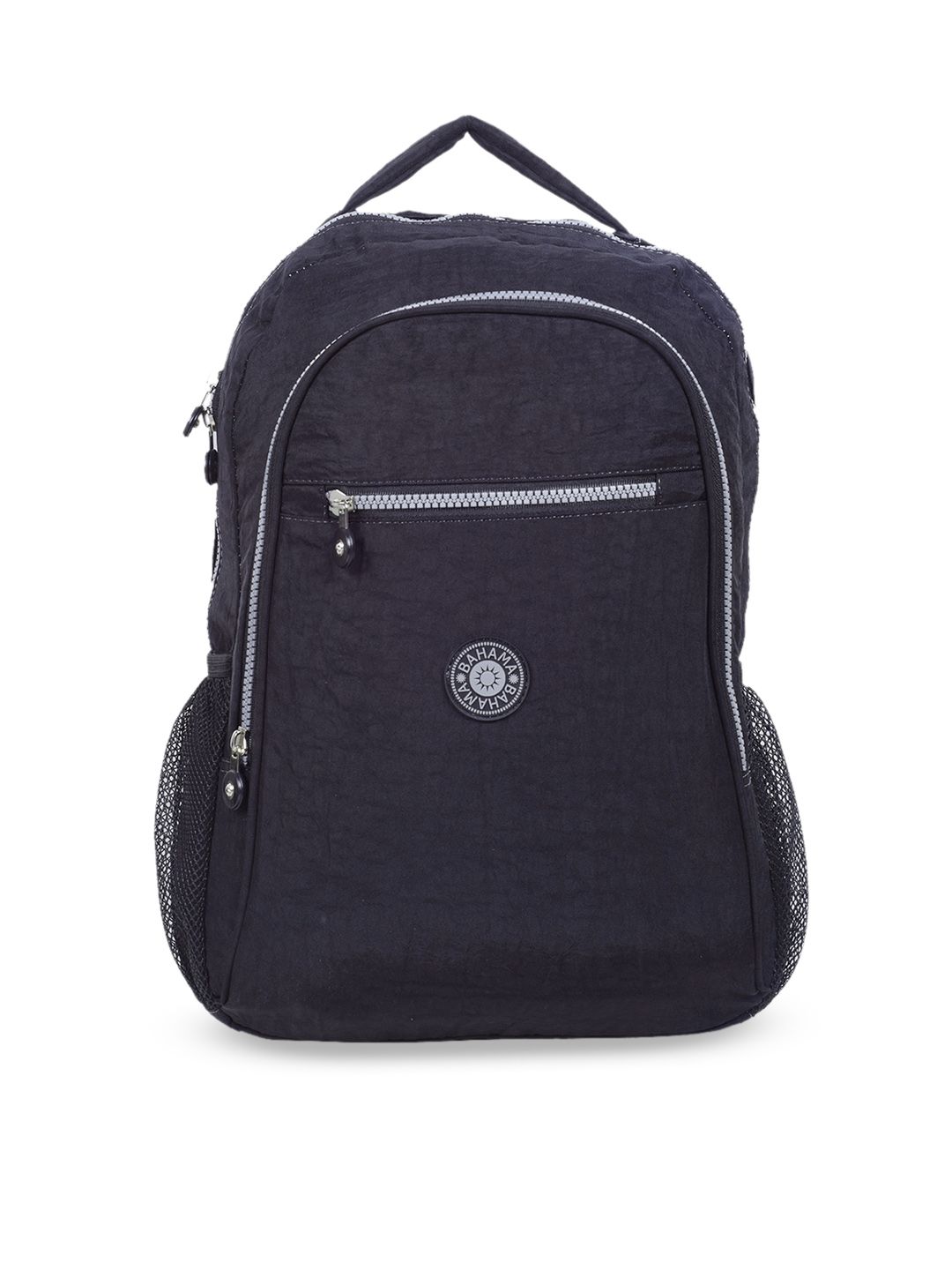 BAHAMA Crinkle Unisex Black Solid Backpack Price in India