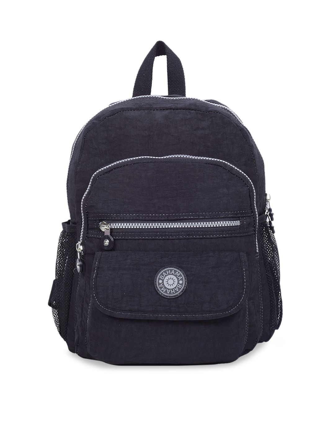 BAHAMA Crinkle Unisex Black Solid Backpack Price in India