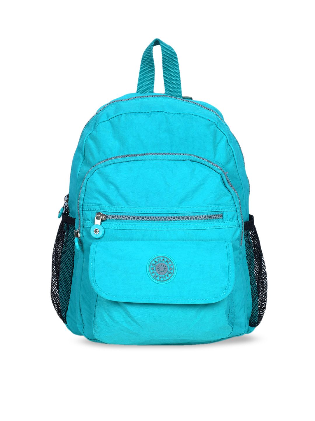 BAHAMA Crinkle Unisex Blue Solid Backpack Price in India