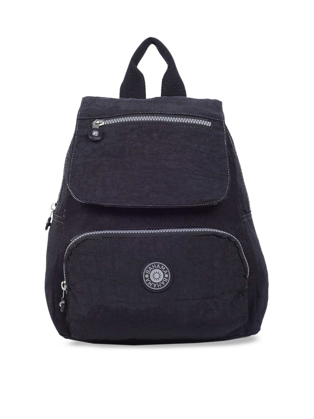 BAHAMA Crinkle Unisex Black Solid Backpack Price in India